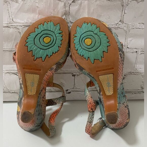 Colorful Strappy Women's Sandals - Picture 6 of 6